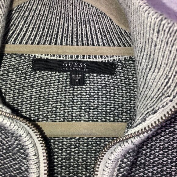 Guess quarter zip pullover sweater boys brown/tan sz med - Picture 4 of 5